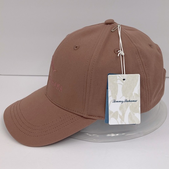 TOMMY BAHAMA CAP HAT, MAUVE, EMBROIDERED LOGO, ADJUSTABLE STRAP - Picture 5 of 14